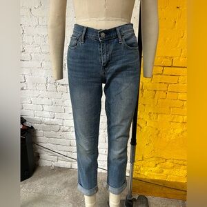 Gap real straight cuffed ankle jeans